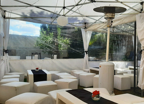 Imagen 2 de 10 de Alquiler Gazebo Living Silla Puff Flet S/cargo*zona Oeste