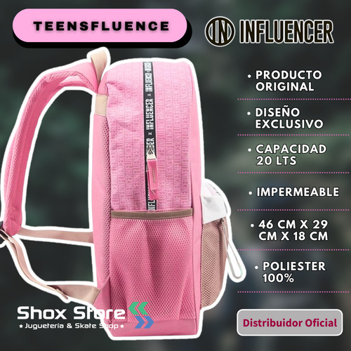 Mochila Influencer Escolar Urbana Impermeable Porta Notebook