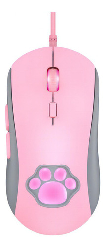 Mouse Gamer Onikuma Cw918 Cat Luz Led Rgb Color Rosa