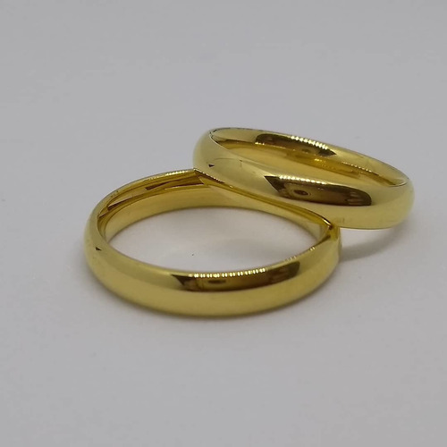 Argollas Matrimonio O Compromiso En Plata Con Enchape De Oro