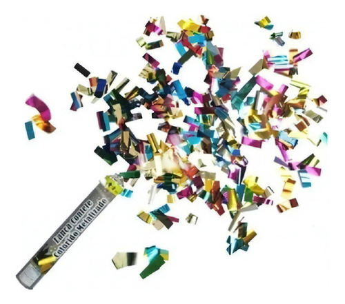 Lança Confete Colorido Sem Pólvora Chuva De Confete 30cm