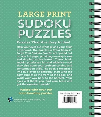Brain Games Large Print Sudoku, De Publications International. Editorial Publications International, Ltd., Tapa Blanda En Inglés, 2018