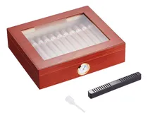 Comprar Humidificador Almacenamiento 25 Puros Cigarros Higometro