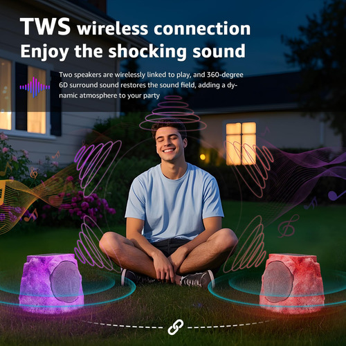 Par De Altavoces Bluetooth Inalámbricos Impermeables Para Ex