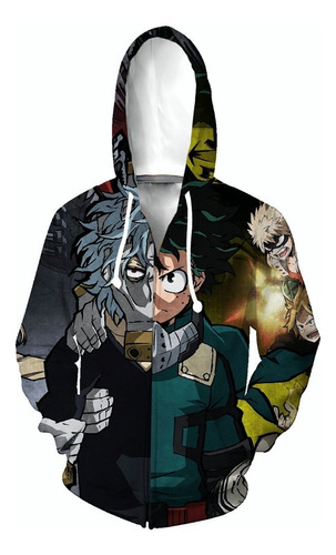 Sudadera Anime My Hero Academia Chamarra Deku Cierre