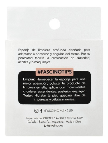 Imagen 6 de 7 de Esponja Para Limpieza Profunda Facial Latex Free Fascino