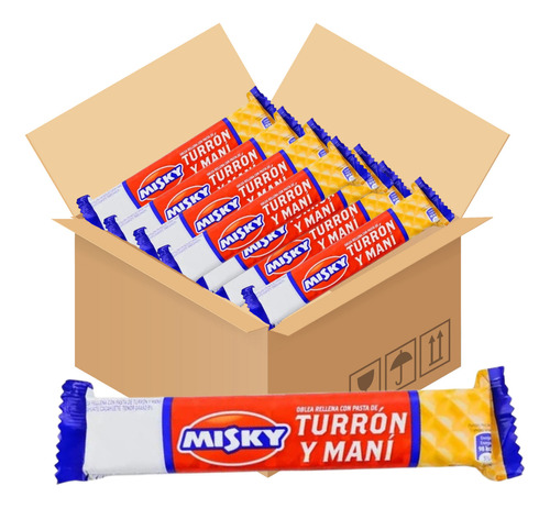 Turron Misky Caja X 50 Unidades Golosinas Cotillon