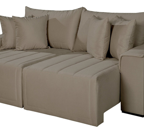 Sofá Living Retrátil Com Molas 210 Cm Veludo Veneza Wt