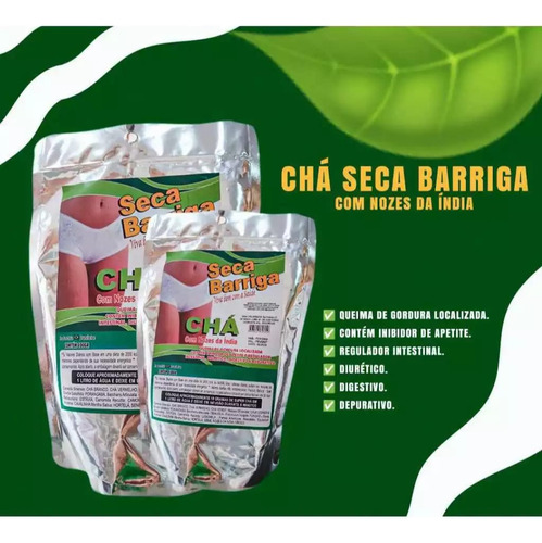02 Remedio Seca Barriga Chá Com Nozes Regulador Intestinal