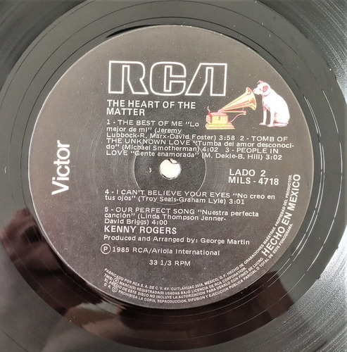 Kenny Rogers Lp The Heart Of The Matter (Usado)