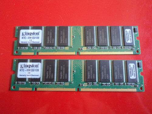 2 Memorias Dimm 128 Mb Pc 133 Kingston