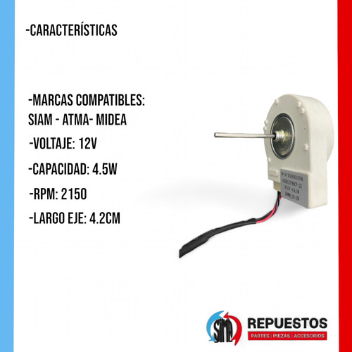 Forzador Heladera Siam Midea Atma 12v Sima Repuestos
