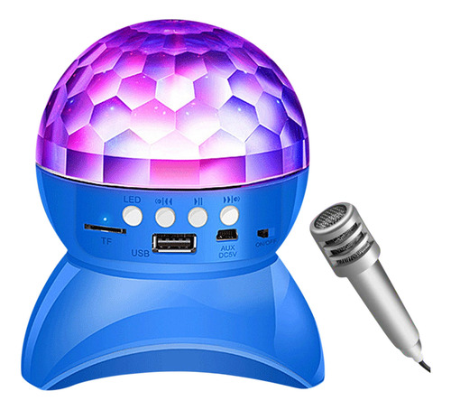 Soporte De Altavoz Crystal Ball Disco Con Luces Led Bluetoot