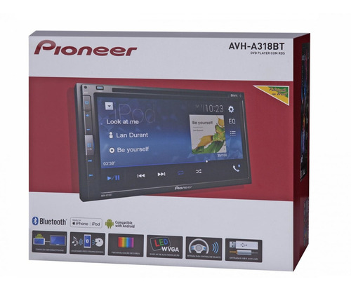 Dvd Player Pioneer Avh-a318bt Usb Bluetooth + Camera De Ré