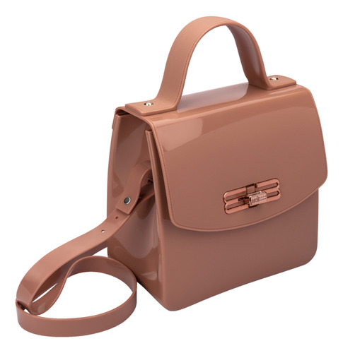 Bolsa Melissa Box Bag De Mão Marrom Moda Feminina 34437
