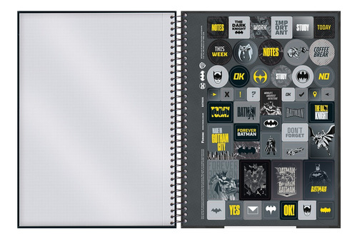 Caderno Batman 10 Matérias Univ Espiral Foroni Capa 2
