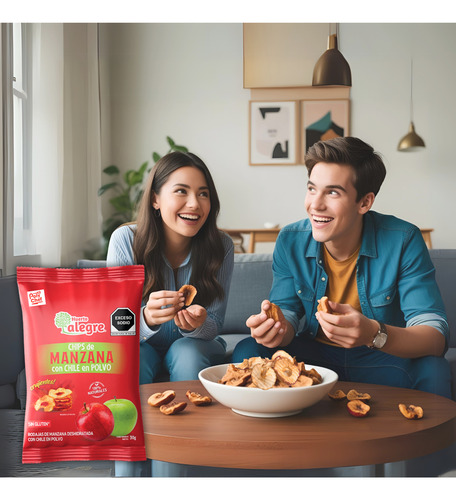 Manzana Deshidratada Con Chile Huerto Alegre 15g Caja 36pz