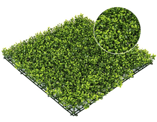 Imagen 1 de 7 de Jardin Vertical Artificial Verde Panel Muro Ibiza 50x50