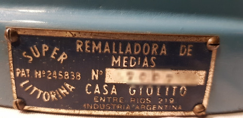 Remalladora De Medias Antigua Super Littorina (Usado)