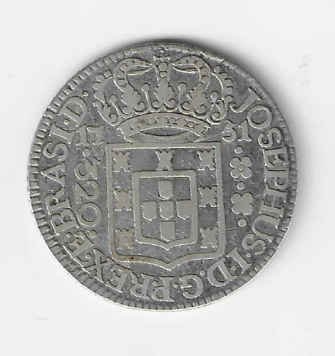 Moeda Brasil - 320 Réis Prata 1751 R Var 5a (Usado)