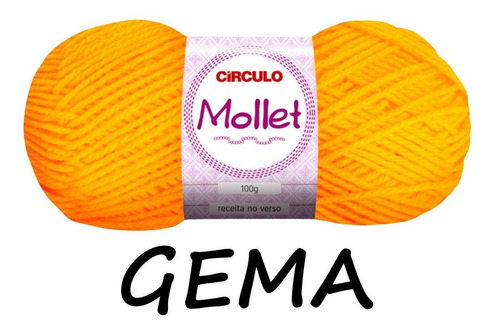 Fio Lã Mollet Círculo 100g Colorida Tricô Crochê Cor Gema