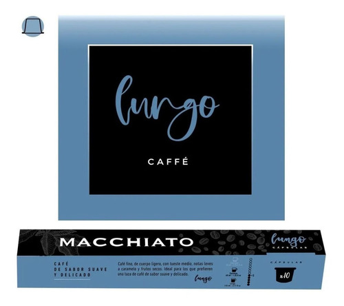 Capsulas De Cafe Macchiato Lungo 10un