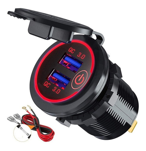 Interruptor Táctil Coche Dual Usb Cargador Enchufe