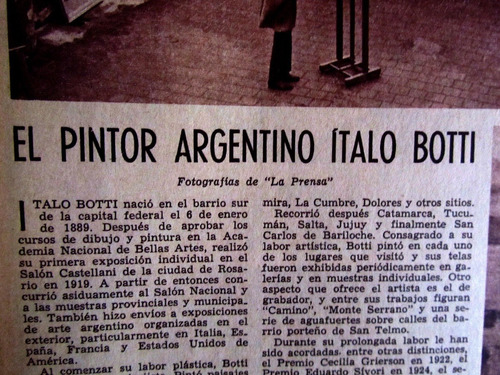El Pintor Argentino Italo Botti 1965 Pintura Arte Pintura