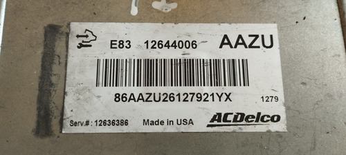 Ecu Chevrolet E83 12644006 Aazu