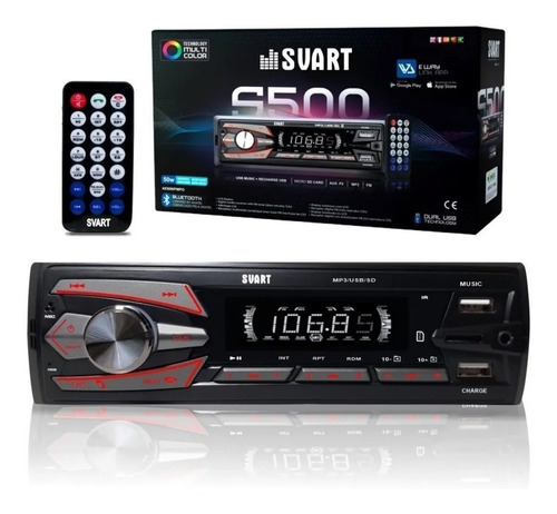 Radio Melhor Que Pioneer + Suporte P Celular 2 Usb Bt 4x45w