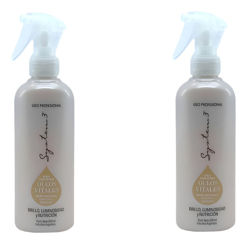 Kit X 2 Spray Para Peinar Oleos Vitales X 200ml System 3