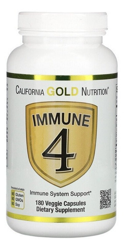 Imagem 1 de 3 de Immune 4 Importado (vitaminas C, D3, Zinco, Etc) 180 Caps
