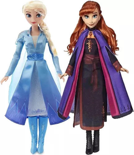 Kit Bonecas Frozen Elsa E Anna Grande 80 Cm Vinil Divertida Infantil  Meninas Lançamento Baby Brink