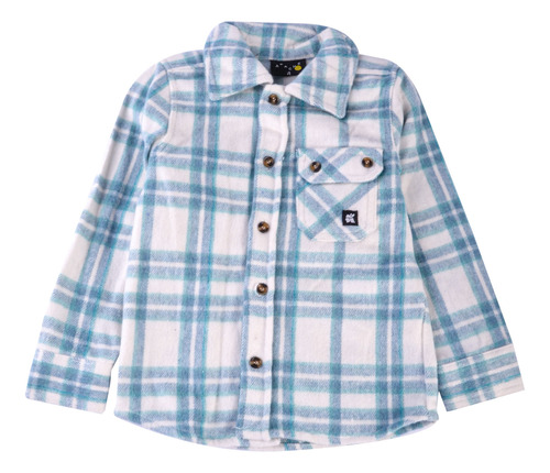 Camisa Moletón Escocesa  Niño Azul