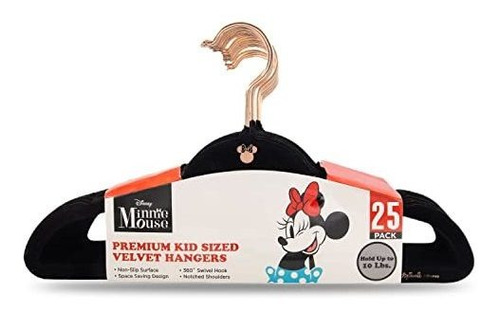 Set De 25 Perchas De Terciopelo Para Niñas, Minnie Mouse