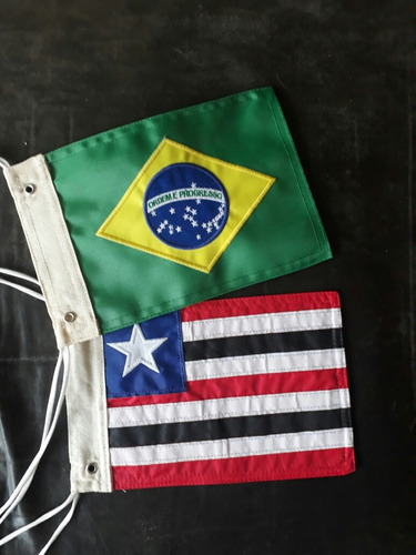 Kit Bandeira Moto Brasil E Maranhão, Bordadas