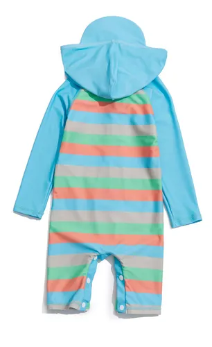 Traje De Baño Bebé Niños Protección Solar Uv Con Broches Ykk