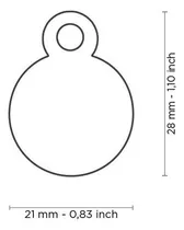Comprar Chapas Identificatoria Para Mascotas My Family Small Round Negro Grabado Instantáneo