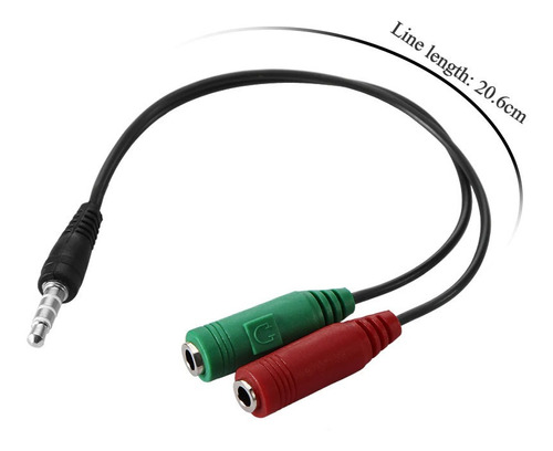Cable Divisor De Audio Triestereo 1 Macho A 2 Hembras
