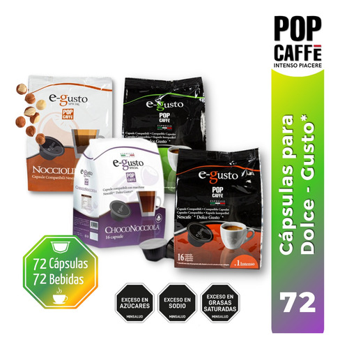 Cápsulas Para Dolce Gusto* X72 - Unidad a $1667