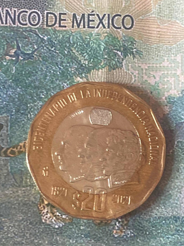 Moneda De 20 Pesos Bicentenario 1821- 2021