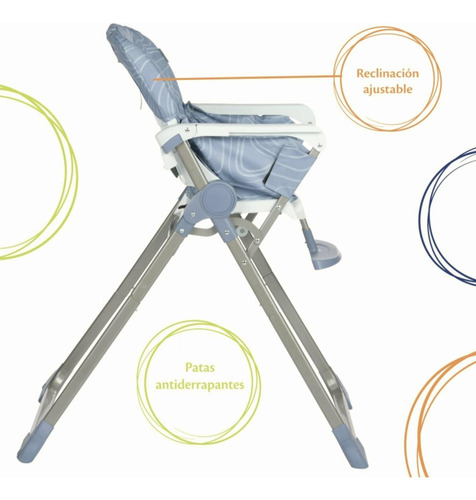 Cosco Simple Fold Silla Alta Ajustable, Se Pliega Y Se
