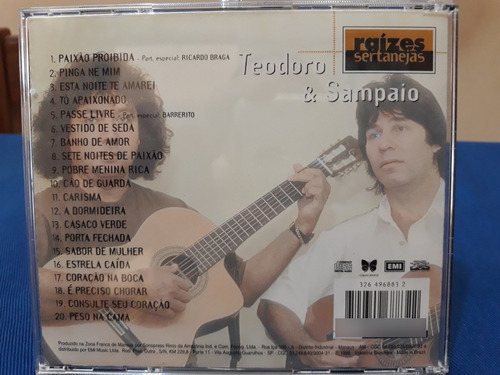Cd Teodoro & Sampaio,raizes Sertanejas Extra Ler Descriçao! (Usado)