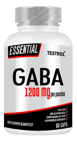 Gaba 1200 Mg | Testrol | Essential | 60 Caps Sabor Sin sabor