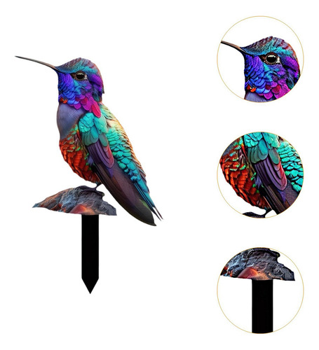 2d Colibrí Década De Jardín Decorativo Acrílico
