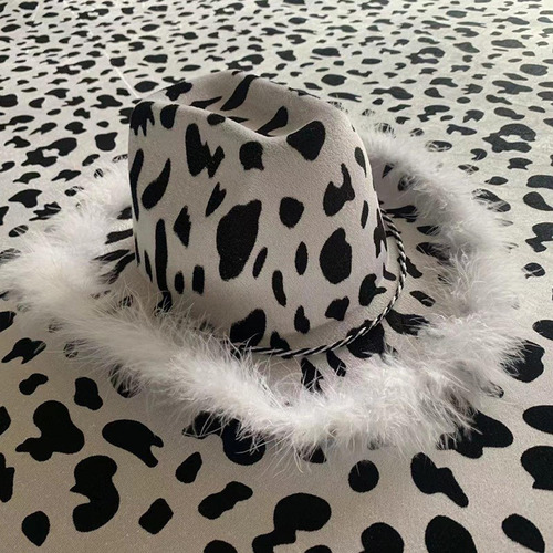 Cow Cowboy Hat Cowgirl Hat Women Cows Pattern Cowboy Hat