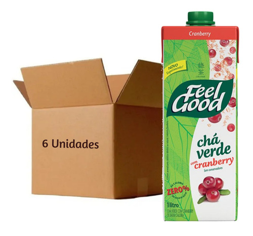 Chá Verde Com Cranberry Feel Good 1 Litro (6x)