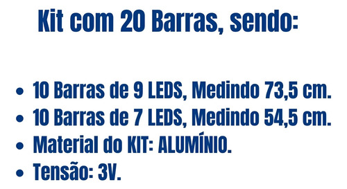 Kit Barras De Led Compativel Samsung Ue60f6400 Un60f6100