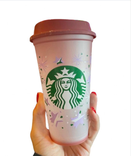 Vaso Starbucks Reutilizable Cambia De Color