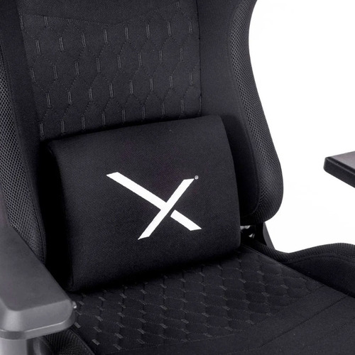 Silla de escritorio Xzeal RGB XZ15 gamer ergonómica negra con tapizado de tela